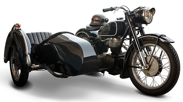 motorcycle-with-sidecar Motorcycle with a sidecar.